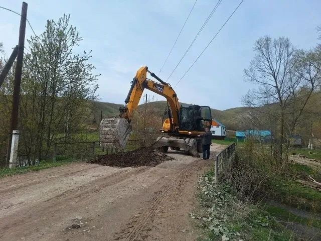 Ремонт моста в деревне Алексеевка
