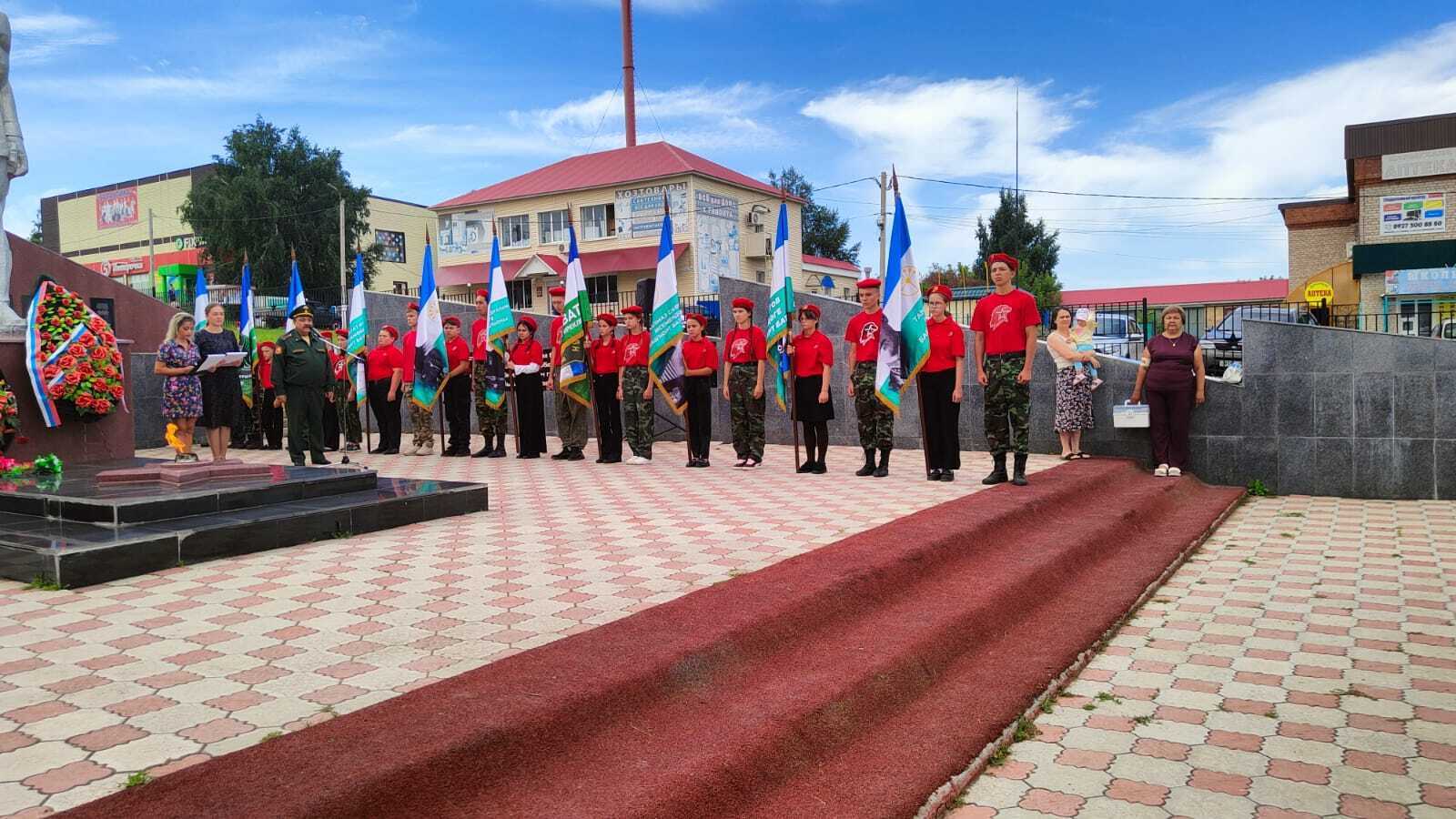 Знамена именных подразделений Башкирии в Бижбулякском районе