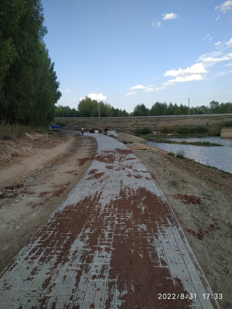 Первый этап благоустройства пруда села Бижбуляк близится к завершению