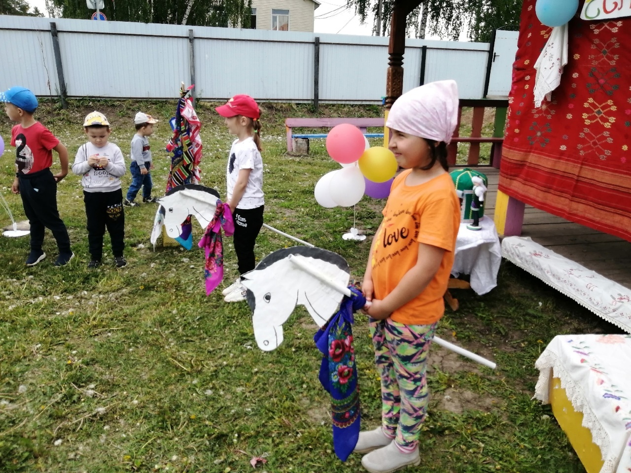 В детском саду "Каенкай" прошел традиционный праздник «Сабантуй»