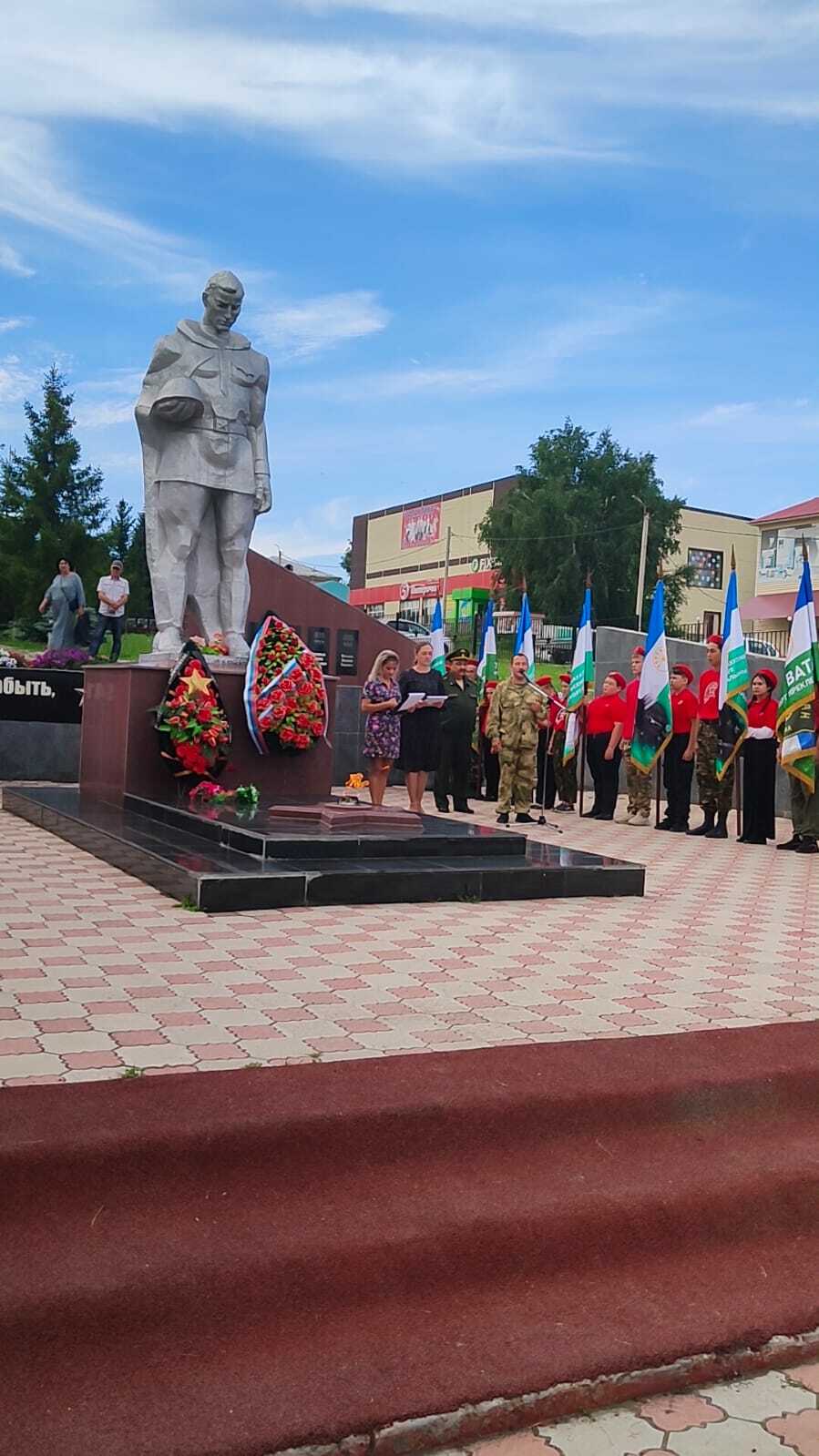 Знамена именных подразделений Башкирии в Бижбулякском районе