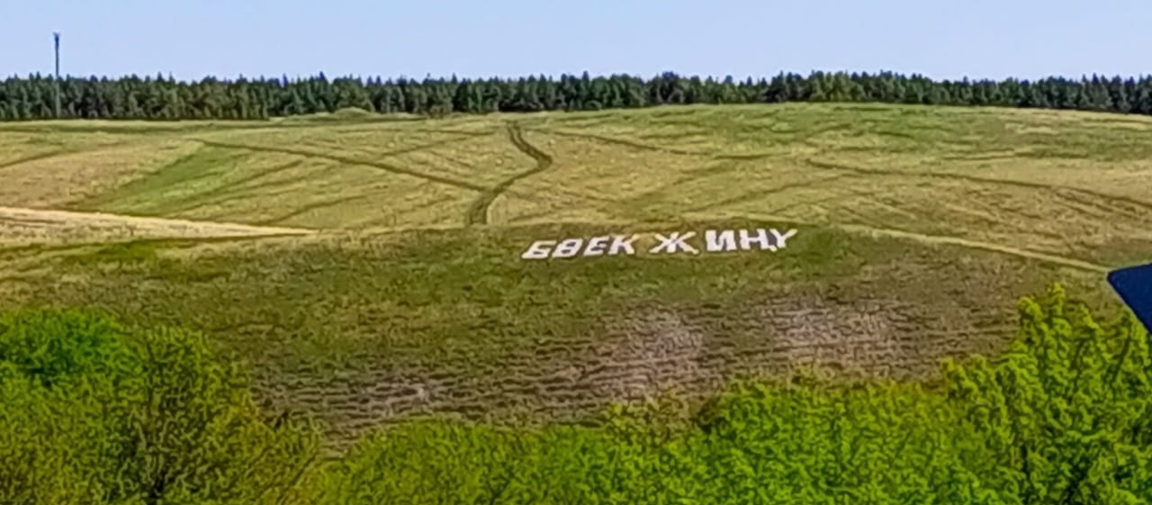 Учащиеся и сотрудники школы Бижбулякского района обновили надпись на горе