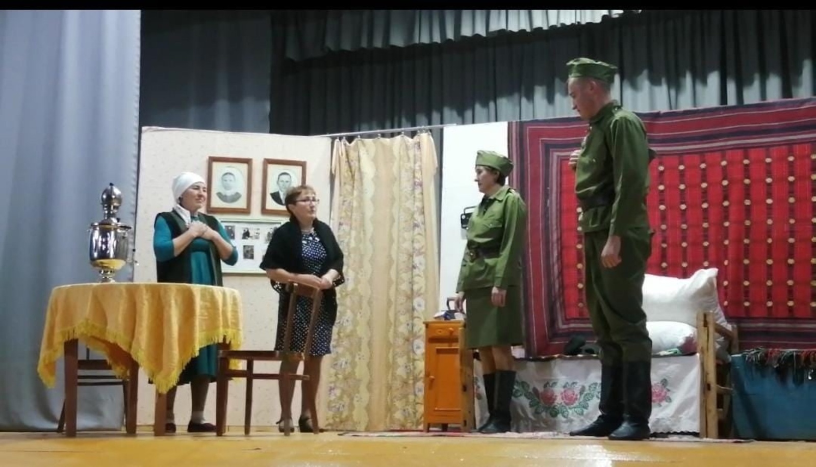 В Кунакуловском СДК состоялся премьера спектакля "Изге ялган" ("Святая ложь")