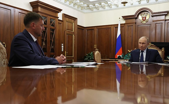 Владимир Путин встретился с губернатором Запорожской области Евгением Балицким